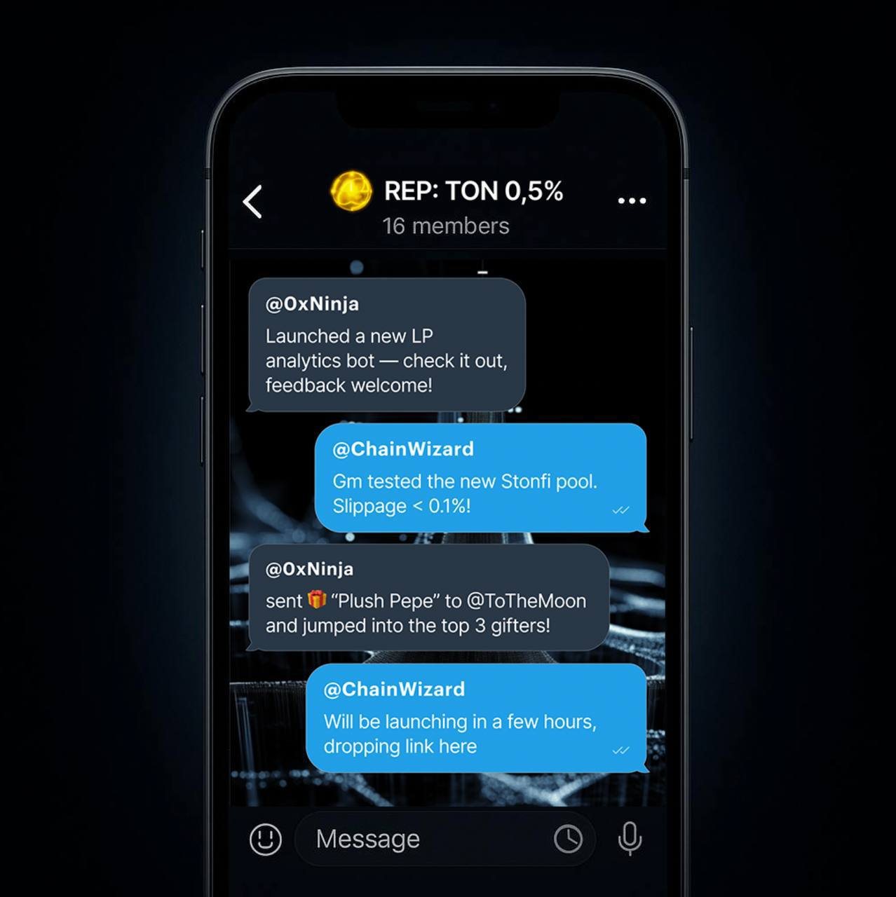 Rank O chat: top 0.5% of TON users