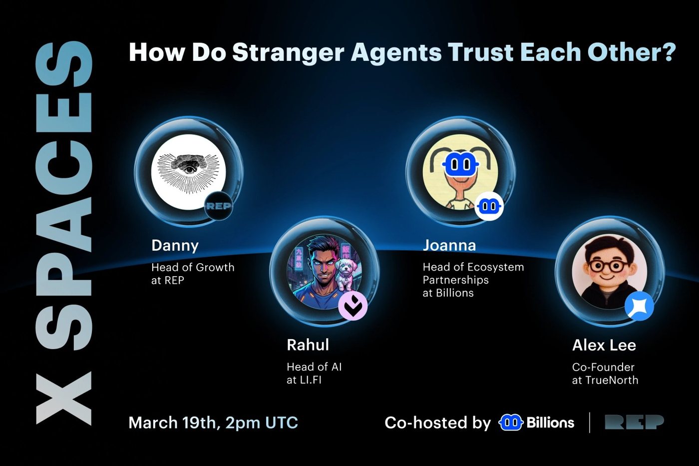 X Spaces co-hosted by REP and Billions